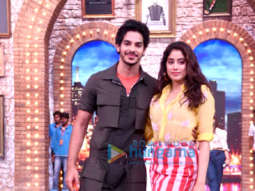 Photos: Ishaan Khatter and Janhvi Kapoor snapped on sets of Maniesh Paul’s show