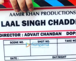 on the sets of the movie Lal Singh Chaddha
