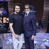 Maniesh Paul meets Amitabh Bachchan on the sets of Kaun Banega Crorepati ahead of Diwali