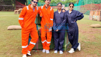 Photos: Varun Dhawan and Janhvi Kapoor are all set to play paintball with their fans from Hyderabad