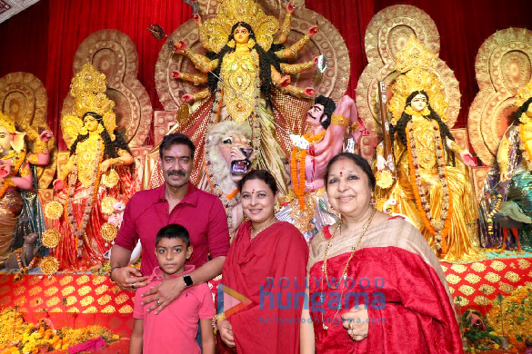 Photos: Ajay Devgn snapped with his son at Durga pandal Photos: Ajay Devgn snapped with his son at Durga pandal