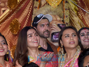 Photos: Alia Bhatt, Hrithik Roshan and Rani Mukerji snapped during Durga pandal darshan