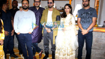 Photos: Ayushmann Khurrana, Bhumi Pednekar, Dinesh Vijan and Amar Kaushik snapped at a Diwali brunch session at Olive in Bandra