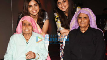 Photos: Bhumi Pednekar and Taapsee Pannu snapped promoting their film Saand Ki Aankh