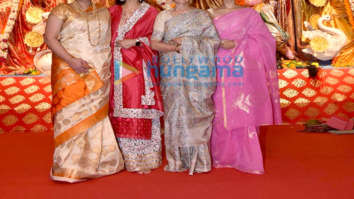 Photos: Kajol, Tanishaa Mukerji and Tanuja snapped during Durga Puja at North Bombay Sarbojanin