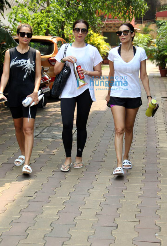 Photos: Malaika Arora, Seema Khan, Amrita Arora snapped post yoga session