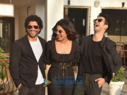 Photos: Priyanka Chopra Jonas, Rohit Saraf and Farhan Akhtar snapped promoting their film The Sky Is Pink