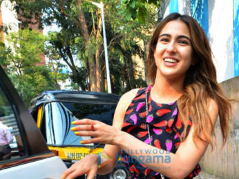 Photos: Sara Ali Khan and Varun Dhawan snapped at David Dhawan's office in Juhu