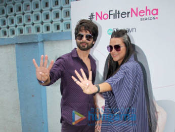 Photos: Shahid Kapoor and Neha Dhupia snapped on sets of the show #NoFilterNeha Season 4