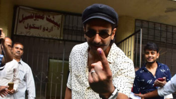 Ranveer Singh spotted casting his vote in Bandra