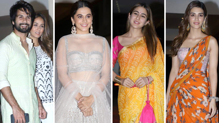 Sara Ali Khan, Shahid Kapoor, Kriti Sanon, Varun Dhawan & others at Jackky Bhagnani Diwali Bash