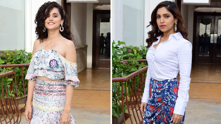 Taapsee Pannu and Bhumi Pednekar snapped promoting their film Saand Ki Aankh