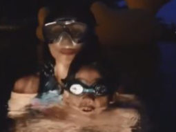 Shilpa Shetty teaches son Viaan the tricks of “breathing right” underwater