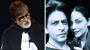 Amitabh Bachchan indulges in a serious conversation with Shah Rukh Khan and Gauri Khan