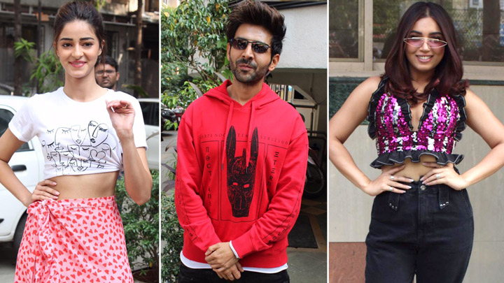 Kartik Aaryan, Ananya Panday & Bhumi Pednekar visit Mithibai college for promotion | Pati Patni Aur Woh