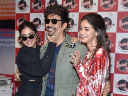 Kartik Aaryan, Bhumi Pednekar and Ananya Panday snapped promoting their film Pati Patni Aur Woh at the Fever 104 FM office Part 1