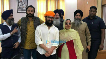 on the sets of the movie Laal Singh Chaddha