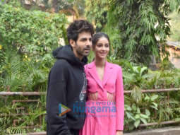Photos: Kartik Aaryan, Ananya Panday and Bhumi Pednekar snapped during Pati Patni Aur Woh promotions