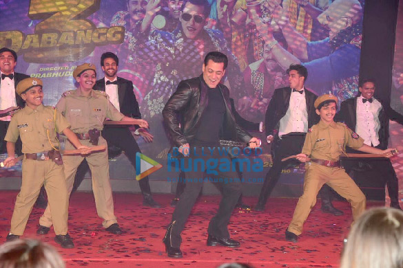 photos salman khan prabhu dheva warina hussain arbaaz khan and nikhil dwivedi grace the song launch of munna badnaam hua from their film dabangg 3 3