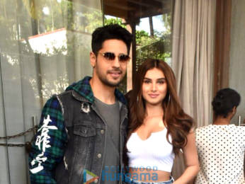 Photos: Sidharth Malhotra and Tara Sutaria snapped promoting their film Marjaavaan