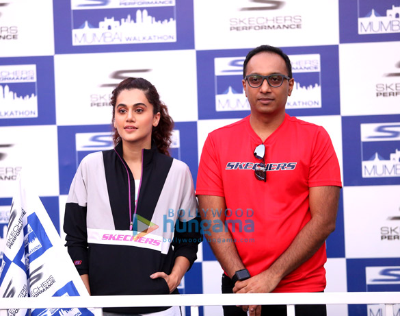 Photos: Taapsee Pannu snapped at second editions of Sketchers Performance Mumbai Marathon