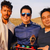 Tiger Shroff, Sajid Nadiadwala, Ahmed Khan are all smiles as they pose on the sets of Baaghi 3