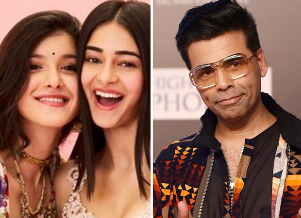 Karan Johar strikes a pose with his favourite 'millenials' Ananya Panday and Shanaya Kapoor