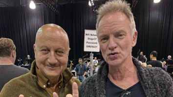 Anupam Kher gifts rudraksha mala to legendary singer Sting