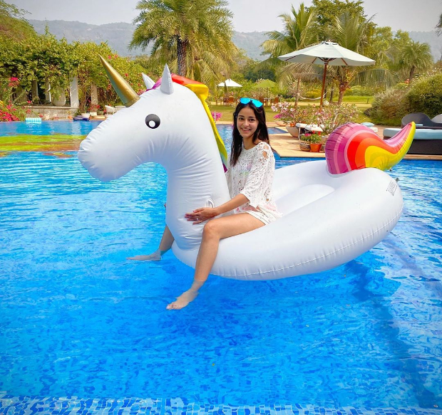 It's pool time for Ananya Panday with rainbows and unicorns 