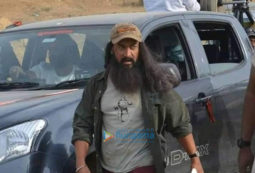 on the sets of the movie Laal Singh Chaddha