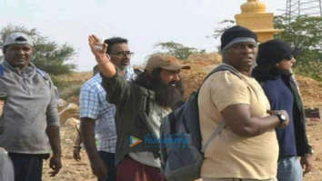 on the sets of the movie Laal Singh Chaddha