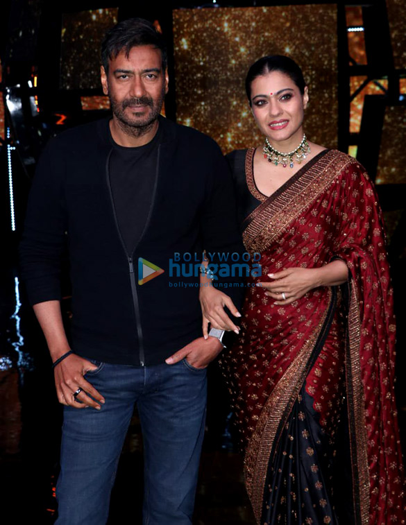 photos ajay devgn and kajol snapped on sets of indian idol promoting their film tanhaji the unsung warrior 3