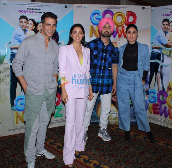 Photos: Akshay Kumar, Kareena Kapoor Khan, Kiara Advani and Diljit Dosanjh snapped promoting their film Good Newwz