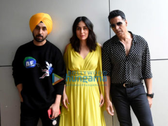 Photos: Akshay Kumar, Kareena Kapoor Khan and Diljit Dosanjh snapped during Good Newwz promotions