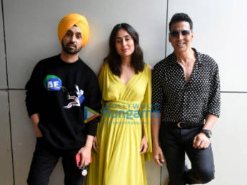 Photos: Akshay Kumar, Kareena Kapoor Khan and Diljit Dosanjh snapped during Good Newwz promotions