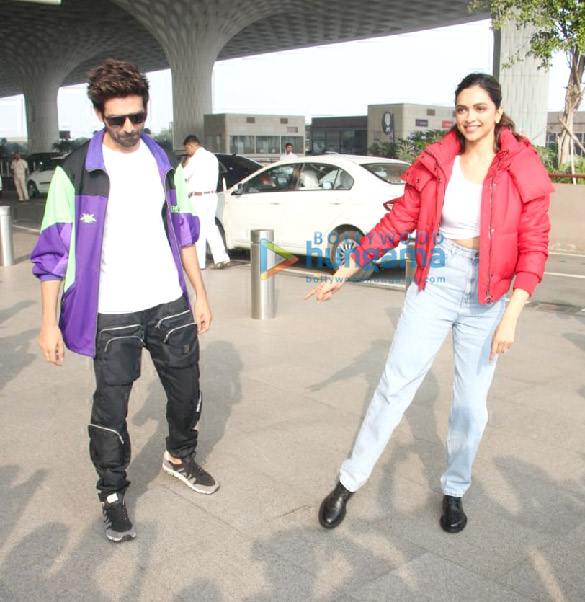 photos deepika padukone kartik aaryan kajol taapsee pannu and others snapped at the airport 1