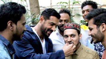 Photos: John Abraham celebrates his birthday with fans at his office in Bandra