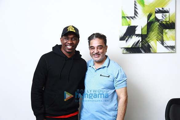 photos kamal haasan and dwayne bravo snapped in chennai 3