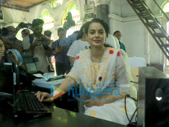 Photos: Kangana Ranaut spotted at CSMT Railway Station Ticket counter