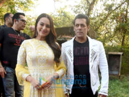 Photos: Salman Khan, Sonakshi Sinha and Saiee Manjrekar snapped promoting their film Dabangg 3