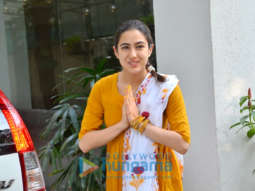 Photos: Sara Ali Khan snapped at a dubbing studio in Juhu