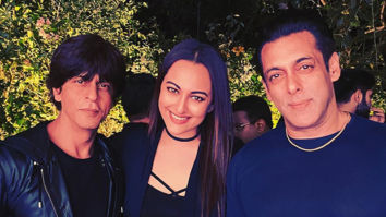 Sonakshi Sinha wishes Salman Khan on his birthday as they pose with Shah Rukh Khan