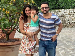 Saif Ali Khan, Kareena Kapoor Khan and little Taimur pose for a happy family frame in Pataudi palace