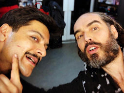 Ali Fazal meets Russell Brand, thanks him for his podcasts and giving him books!