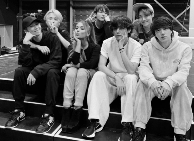 Ariana Grande bumps into BTS during Grammys 2020 rehearsals