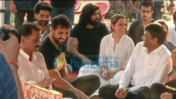 on the sets of the movie Attack