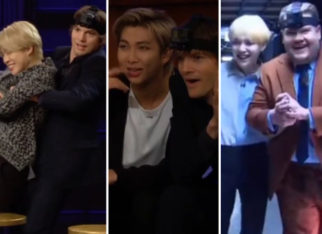 BTS members play Hide and Seek as Ashton Kutcher lifts Jin and Jimin in this hilarious segment on James Corden’s show