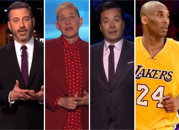 Jimmy Kimmel, Ellen Degeneres, Jimmy Fallon break down while paying tribute to late NBA player Kobe Bryant