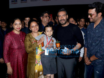 Photos: Ajay Devgn visits INOX Megaplex for an exclusive screening of Tanhaji – The Unsung Warrior for school children