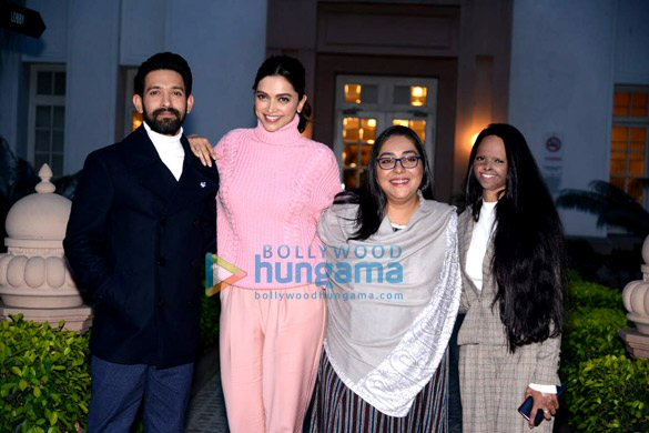 photos deepika padukone vikrant massey meghna gulzar and laxmi agarwal snapped promoting chhapaak at imperial hotel in new delhi 1
